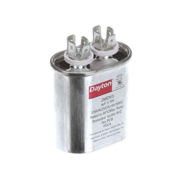Capacitor, 4Mfd, 370Vac, Oval